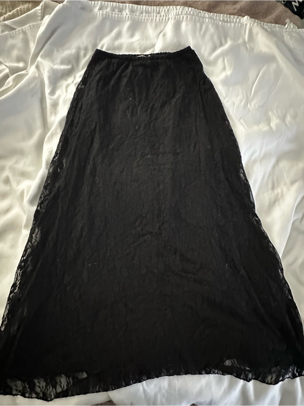 Black Lace Maxi Skirt